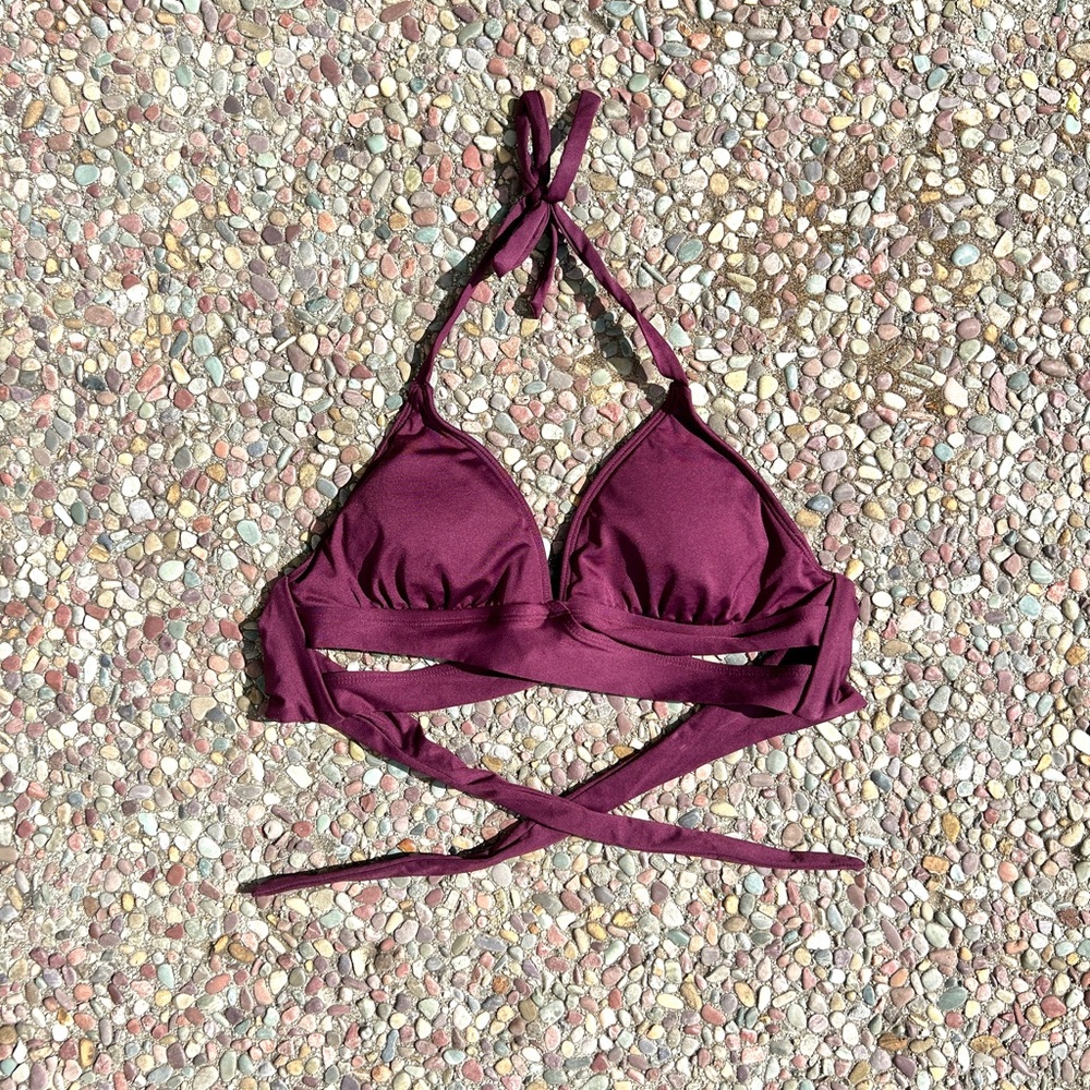S/M Burgundy Bikini Top